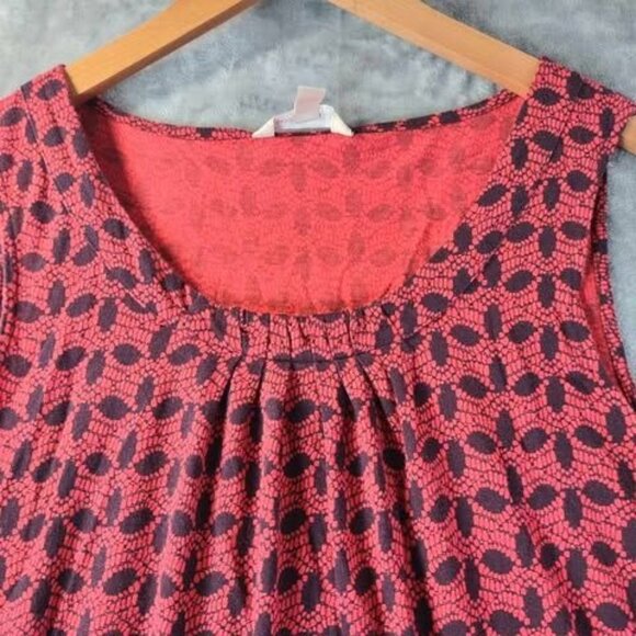 Banana Republic Women’s Tank Top M Red Black Print Cotton Modal Lightweight - Picture 5 of 10
